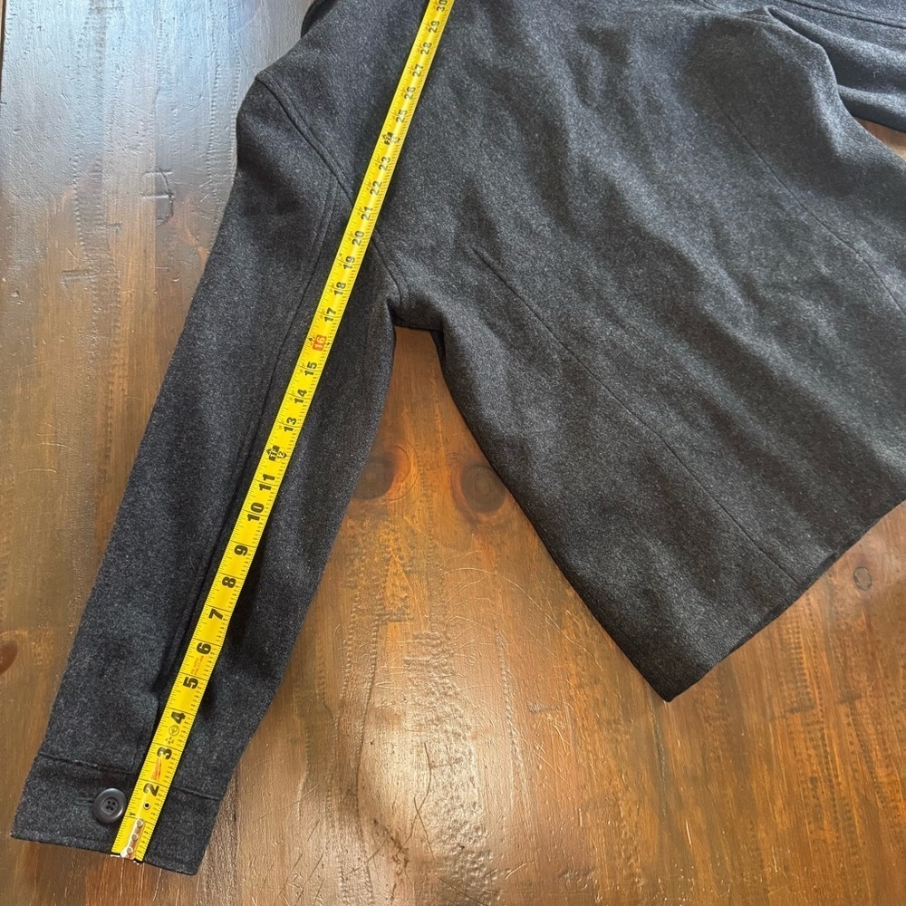 Gray Wool Blend AMERICAN EAGLE OUTFITTERS Button Jacket Multiple Pockets Large - Picture 13 of 14